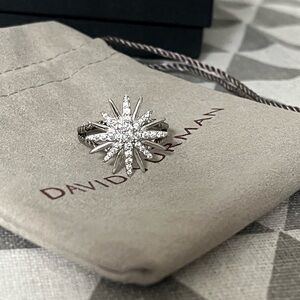 David Yurman Silver Starburst Ring sz8